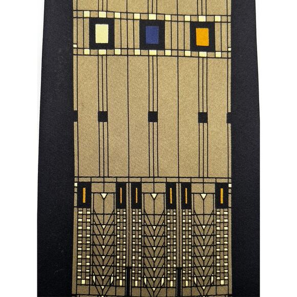 Frank Lloyd Wright Tree of Life Mens Silk Tie Wearable Art - Picture 3 of 7